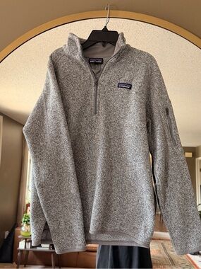 Patagonia Light Grey Half-Zip Fleece Pullover